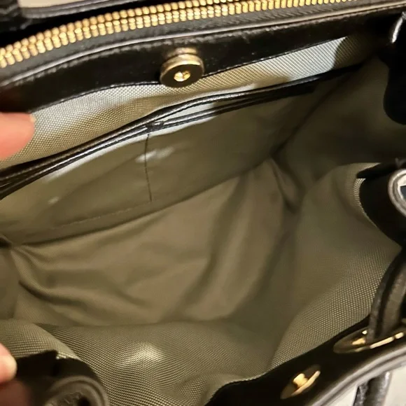 Cole Haan Black Leather Satchel - Picture 3 of 6